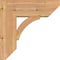 Ekena Millwork Thorton Slat Smooth Bracket w/ Offset Brace, Western Red Cedar, 7 1/2"W x 20"D x 20"H BKT0806X20X20THR06SWR - alternate 2